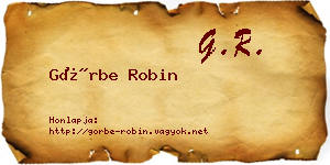 Görbe Robin névjegykártya